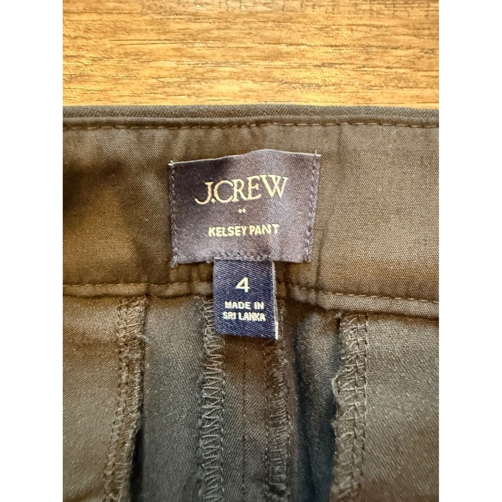 J.Crew Kelsey Pant Women 4 Black Cotton Blend Flare Leg Trousers - Picture 4 of 8